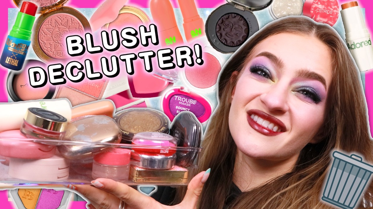 HUGE Makeup Declutter - Getting Rid Of My Blushes!! (they gotta go!!)