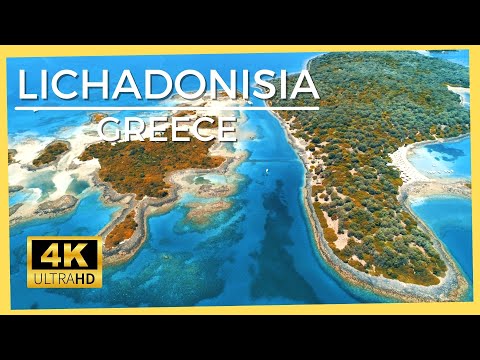 Lichadonisia 4k - Greece  with relaxing music | Relaxation with beaches and ocean