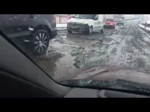 Conditii horror de trafic pe podul din Sanpaul