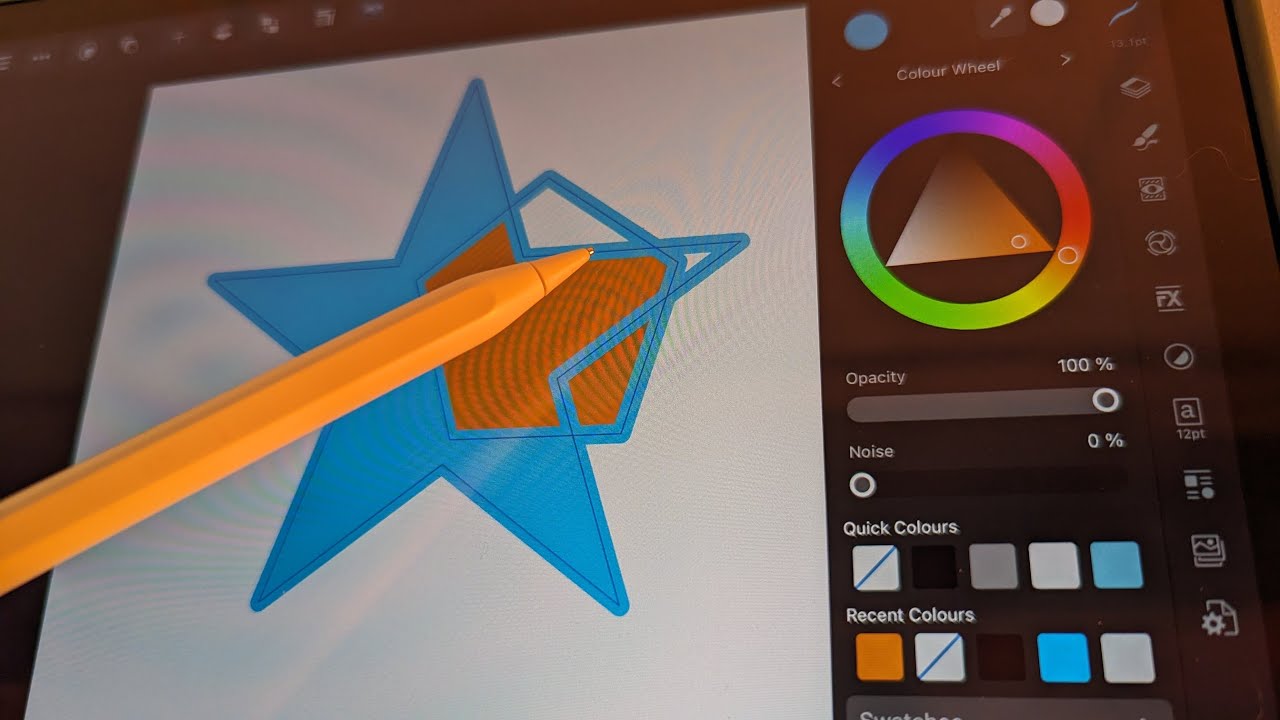 Difference Between Colour Fill and Vector Flood Fill on Affinity Designer - Easy iPad Quick Guide!