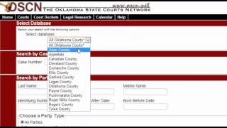 How to find case on OSCN.net