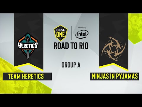 CS:GO - Team Heretics vs. Ninjas in Pyjamas [Overpass] Map 2 - ESL One: Road to Rio - Group A - EU