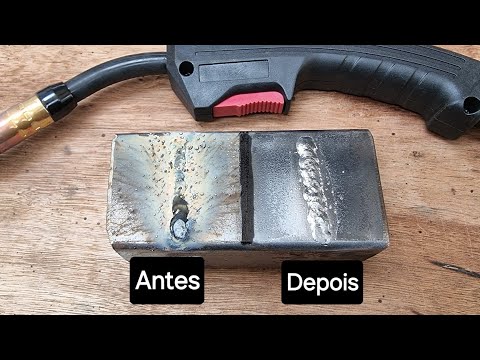 Técnica para soldar Mig sem gás sem respingos