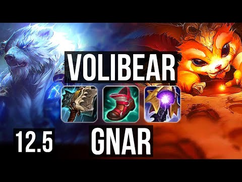 VOLI vs GNAR (TOP) | 6 solo kills, 8/1/1, 700+ games | EUW Master | 12.5