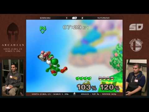NorCal Arcadian 2016: Notorious (C. Falcon) vs Kimimaru (Yoshi) - Singles Top 96 - Winner Ro16