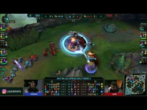NV Lira Reksai VS FOX Akaadian Lee Sin Game 1 Highlights    2017 NA LCS Spring W5D2