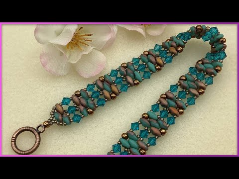 Easy SuperDuo and Crystal Bracelet Tutorial