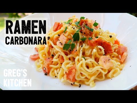 HOW TO MAKE RAMEN CARBONARA - Greg's Kitchen