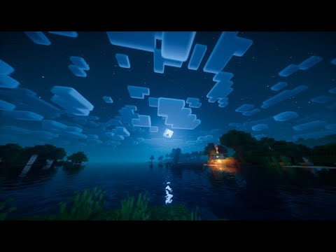 Minecraft | Starry Night Wave Ambience and Music 🌕 [relax and sleep]