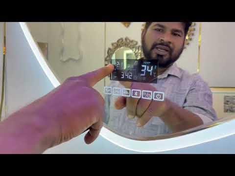 Led Mirror with Bluetooth Speaker & Digital Clock