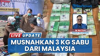 Gagal Masuk Bengkalis, 1,7 Kilogram Sabu Selundupan dari Malaysia Dimusnahkan