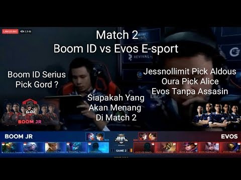MPL ID Season 2 BOOM ID vs EVOS ESPORT Match 2 Week 6 Day 2