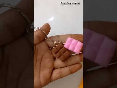 Diy foam clay chocolate 🍫 keychain #shorts #claykeychain