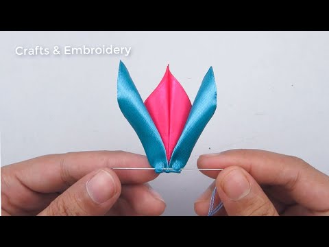 Amazing Ribbon Flower Work, Easy Ribbon Flower Making Ideas, Ribbon Hacks