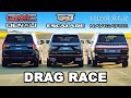Cadillac Escalade V GMC Yukon V Lincoln Navigator DRAG RACE