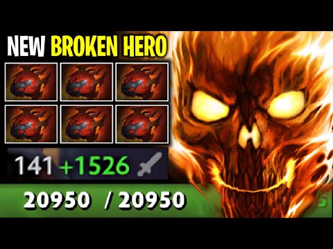 NEW BROKEN HERO..!! 20.000K HP 6x Heart of Tarrasque Clinkz by Goodwin 7.27 | Dota 2