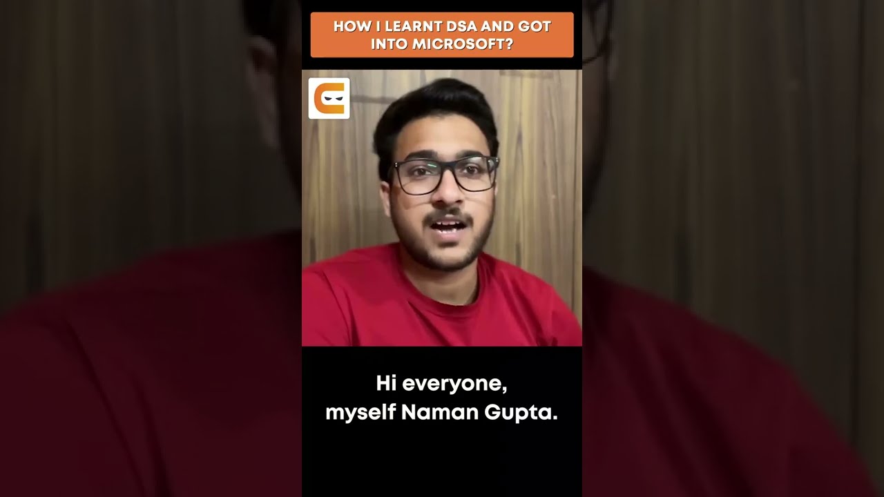 JOURNEY Of Learning DSA and Getting Into MICROSOFT? | Coding Ninjas #shorts