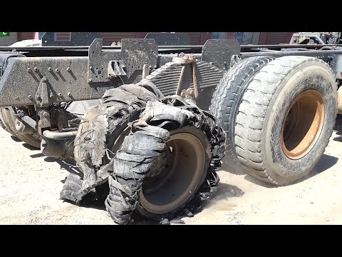 Monster Tire Repairing I Repairing A Huge Old Tire || Blasted Tire Repair