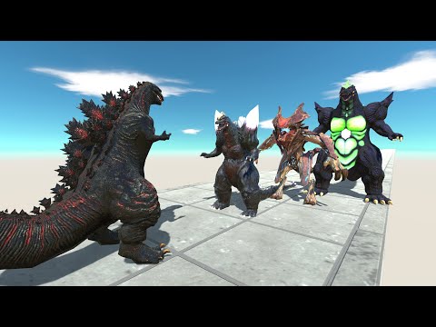 SHIN GODZILLA VS SPACE GODZILLA DEATH RUN - Animal Revolt Battle Simulator