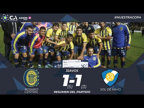 32avos: Rosario Central 1 (5) - Sol de Mayo 1 (3)