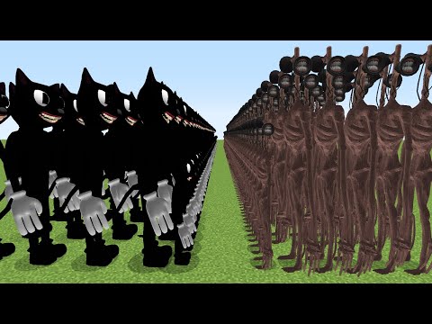 CARTOON CAT ORDUSU VS SİREN KAFA ORDUSU 😱 - Minecraft
