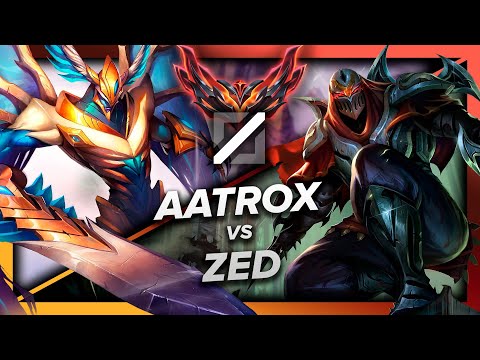 APLICANDO MID DIFF NO HIGH ELO DE AATROX | AATROX VS ZED MID | TOP 1 AATROX