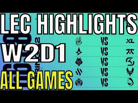 LEC Highlights ALL GAMES W2D1 Spring 2022 | Week 2 Day 1