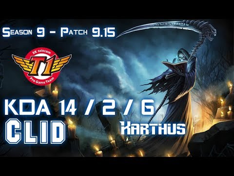 SKT T1 Clid KARTHUS vs SYLAS Jungle - Patch 9.15 KR Ranked