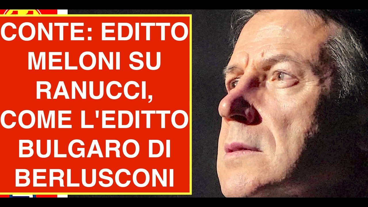 CONTE: EDITTO MELONI SU RANUCCI, COME L'EDITTO BULGARO DI BERLUSCONI