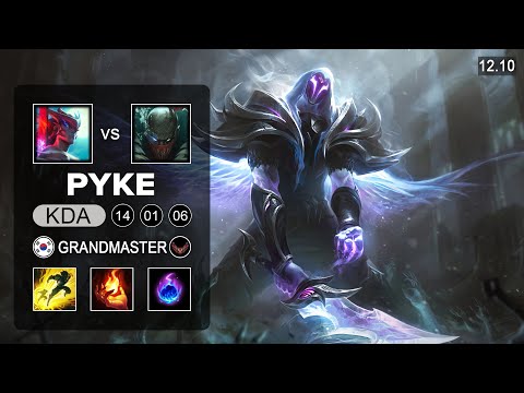 Pyke vs Yone Mid - KR Grandmaster - Patch 12.10 Season 12