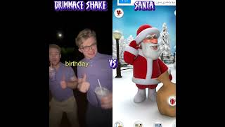 Grimmace Shake Vs Santa Who Is Best ? 😭🤞🤣 #Shorts