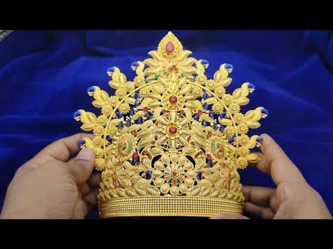 Peacock Mukut With Tejkiran (For Head size-8 inches) video