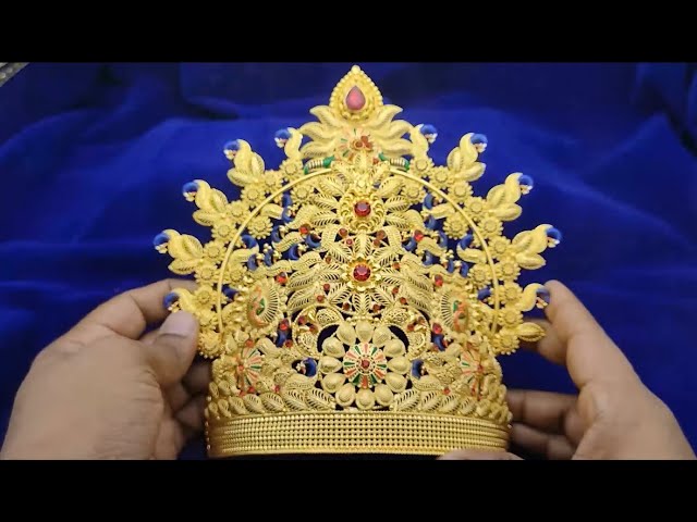 Peacock Mukut With Tejkiran For (Size 8 inches Ear to Ear Dimension ) video