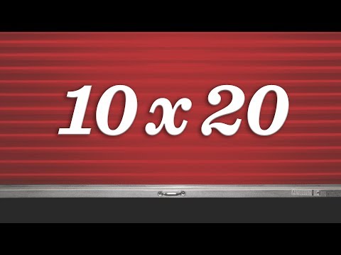 Part of a video titled 10x20 Storage Unit Size Guide - YouTube