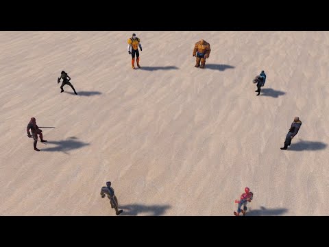 BATTLE OF 8 SUPERHEROES VS EACH OTHER - UEBS MODS - Ultimate Epic Battle Simulator