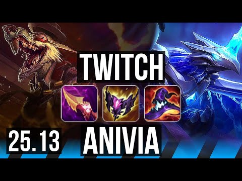 TWITCH vs ANIVIA (MID) | EUW Master | 25.13