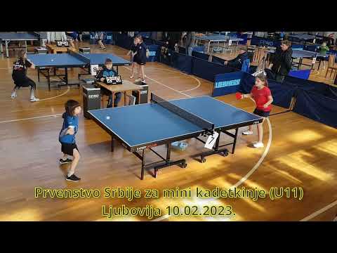 Prvensto Srbije za mini kadetkinje u stonom tenisu održanom u Ljuboviji 11.02.202. - table tennis