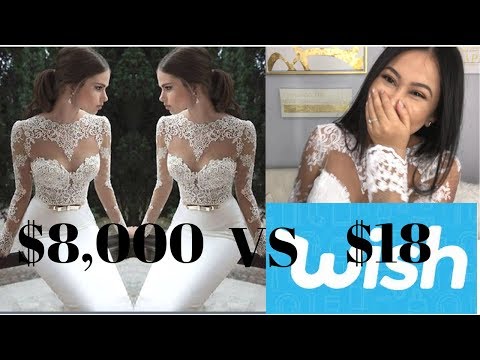 $18 Wedding Dress From Wish: What I got (Org Price $8,000)
