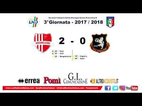 Fontanellatese vs Arquatese 2-0 - All goals - Seconda categoria 01/10/2017