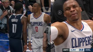 RUSSELL WESTBROOK GETS CHIRPY & GOES BACK-FORTH AT MAVS FANS  AFTER TECHS CALLED!
