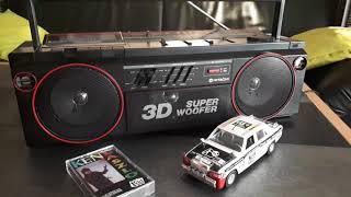 Video thumbnail for Hitachi TRK-3D2E 3D Super Woofer Ghettoblaster by Crockett's Hobby Kanal  Vintage-Modellautos & mehr