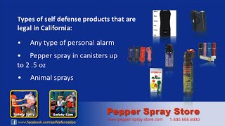 California State Pepper Spray Laws  - What
