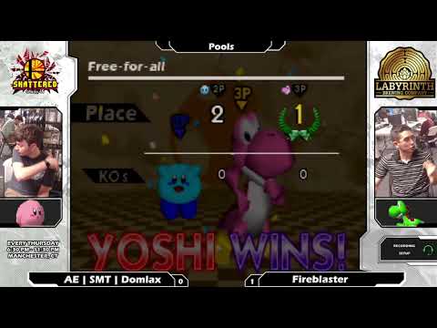 Smash 64: AE | SMT | Domlax (Kirby) V Fireblaster (Yoshi) - Shattered 106 Tourney