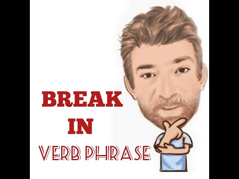 English Tutor Nick P Verb Phrase (336) Break in - Six Meanings