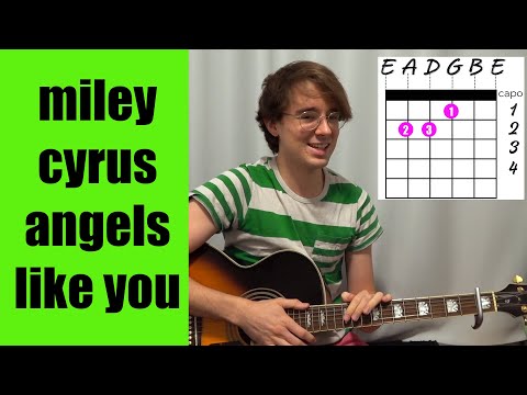 HOW TO PLAY: Miley Cyrus - Angels Like You for Beginners and Intermediate Players w/ Riff and Chords