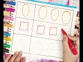 How To Trace A Shapes Oval Shape Triangle Shape Square Shape Learn 2D Shapes Basic Shapes ️