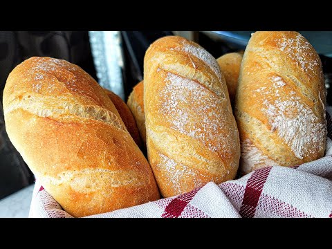 Easy No Knead French Baguette | You won't buy bread anymore after this recipe