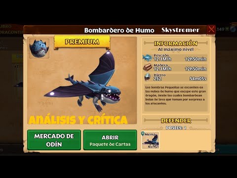 Cómo entrenar a tu dragón: El resurgir de Mema crítica y análisis dragón Premiun Bombardero de humo