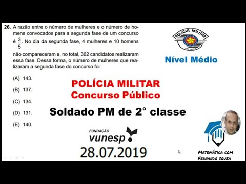 Polícia Militar Concurso Público 2021 - prova da pm sp 28.07.2019