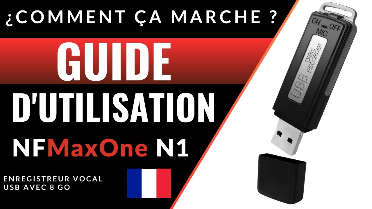 ENREGISTREUR VOCAL NUMERIQUE 32GB - 384heure d'enregistrer video thumbnail
